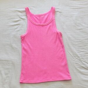 Aerie Pink Ribbed Tank Top